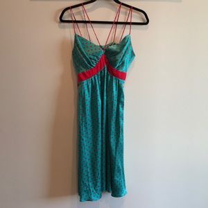 Voom by Joy Han Dress - Turquoise/Red - Size M